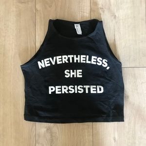 ELIZABETH WARREN She Persisted Outrage Crop Tank